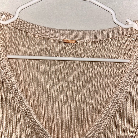 Free People Cream Ribbed Cardigan - Picture 6 of 8